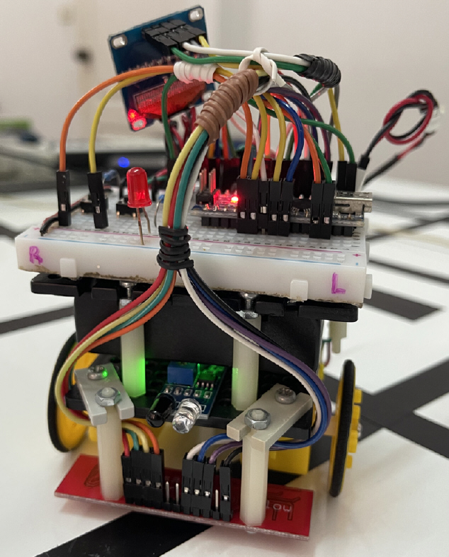 ชุดD.I.Y.อุปกรณ์ฝึกคอร์ส "เรียนรู้การสร้างและเขียนโปรแกรมควบคุมหุ่นยนต์เคลื่อนที่ขนาดเล็ก" (ไม่ใช่ชุดสำเร็จรูป)