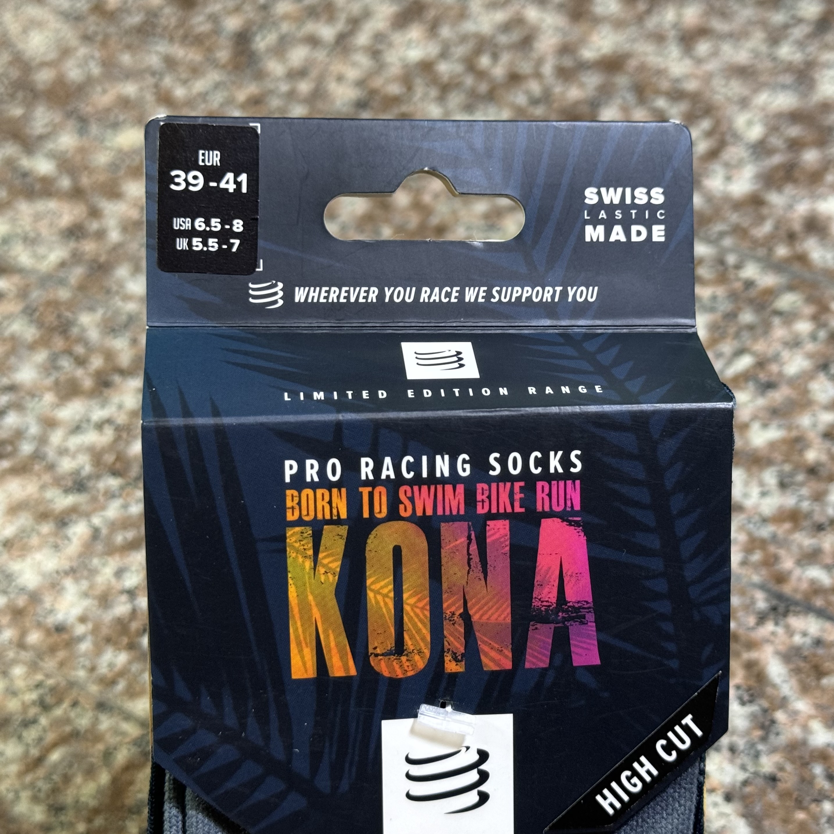 ถุงเท้าวิ่ง Compressport Pro Racing Socks Run High ‘LIMITED’ Kona (T1,T2,T4)