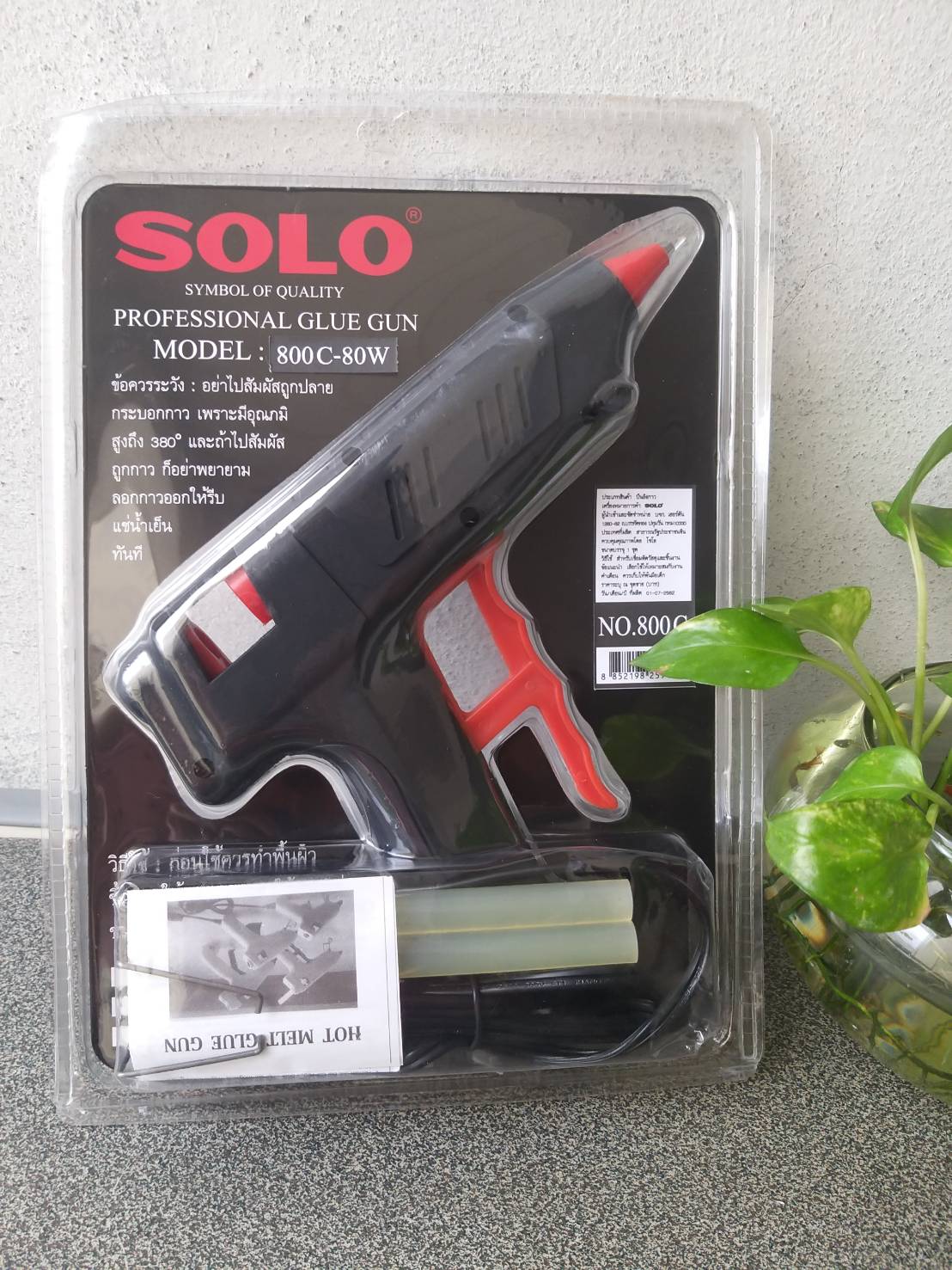 SOLO ปืนยิงกาวไฟฟ้า 80 วัตต์ No.800C-80W ฟรีกาวแท่ง 2 แทง