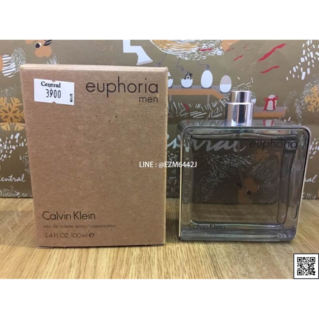 น้ำหอมแท้ CALVIN KLEIN CK EUPHORIA MEN EAU DE TOILETTE SPRAY 100 ML COUNTER BOX , TESTER BOX
