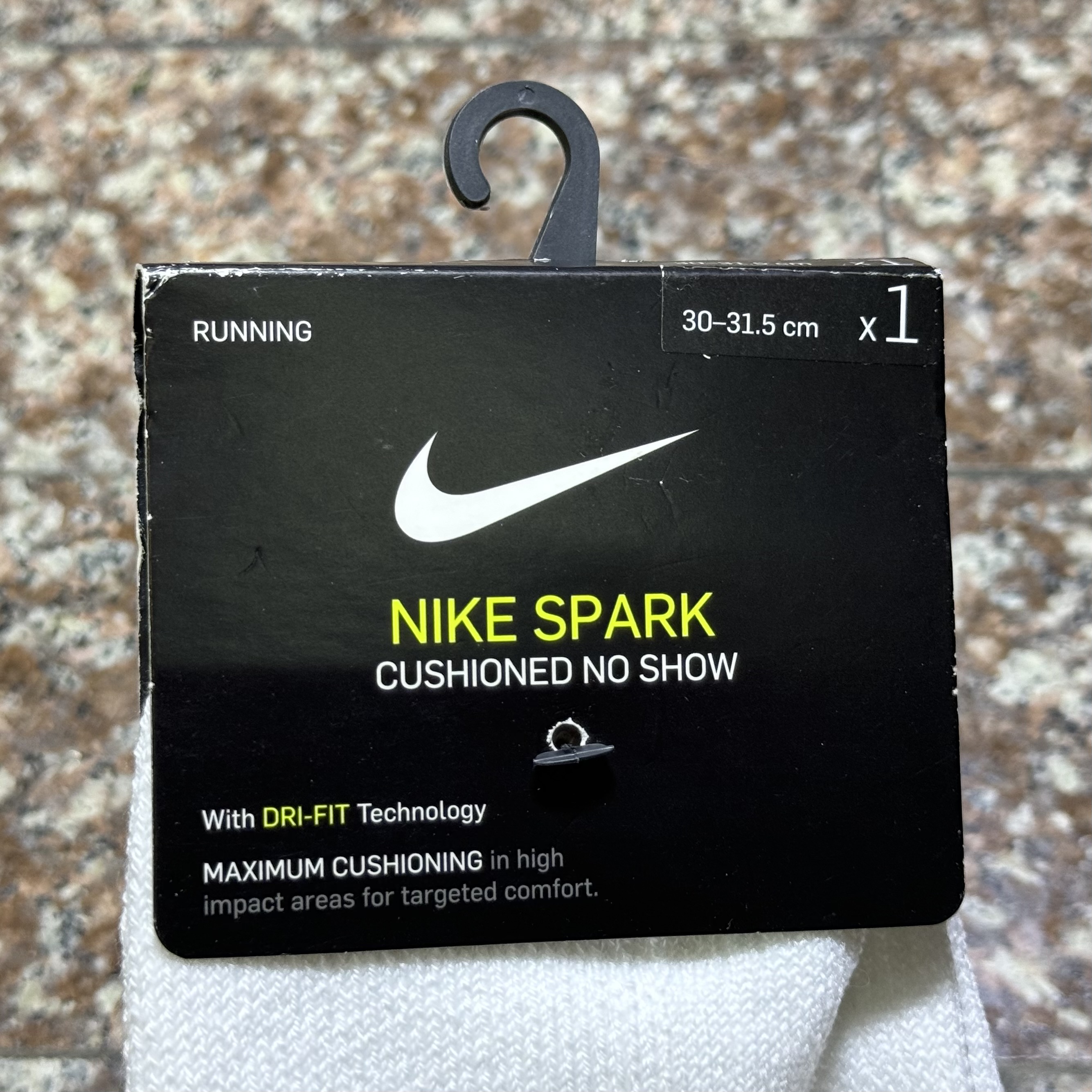 ถุงเท้าวิ่ง Nike Spark Cushioned No-Show Running Socks ‘WHITE’ (XL)