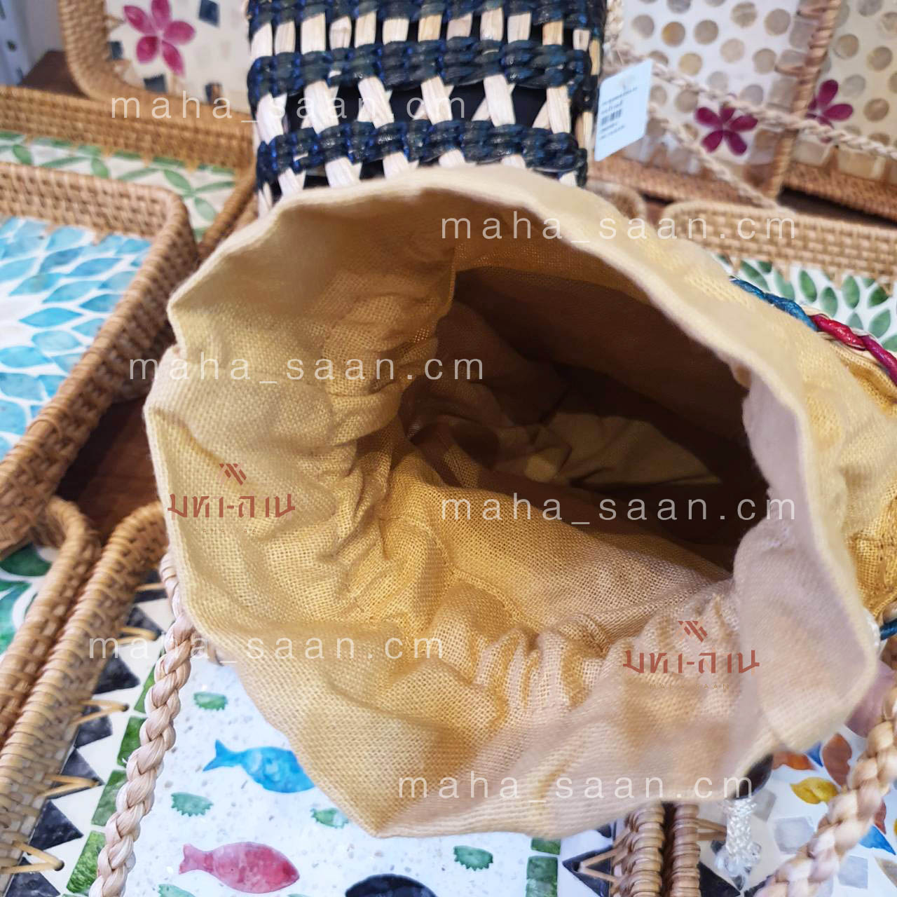 กระเป๋าผักตบชวาสาน สะพายข้าง ใบเล็ก crossbody bags คละสี 🍃