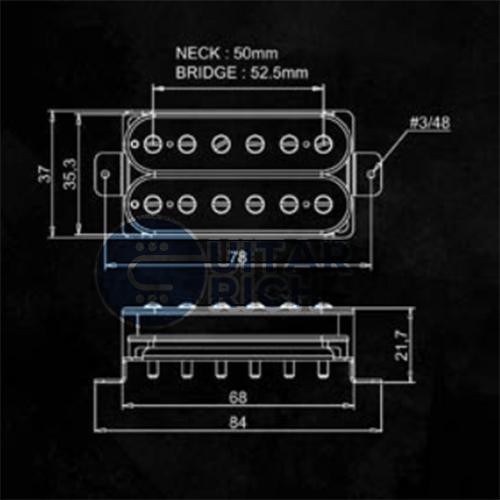 ปิ๊กอัพ Artec HBA115 Alnico 5 ฮัมบัคเกอร์ กีตาร์ไฟฟ้า เเม่เหล็กอัลนิโค่ ตัดคอยล์ได้ เสียงดี เล่นได้กว้าง