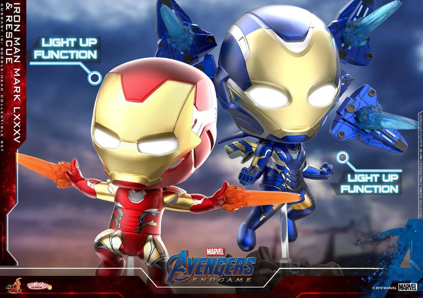 COSB650 - Avengers: Endgame -Iron Man Mark LXXXV & Rescue Cosbaby (S) Bobble-Head Collectible Set