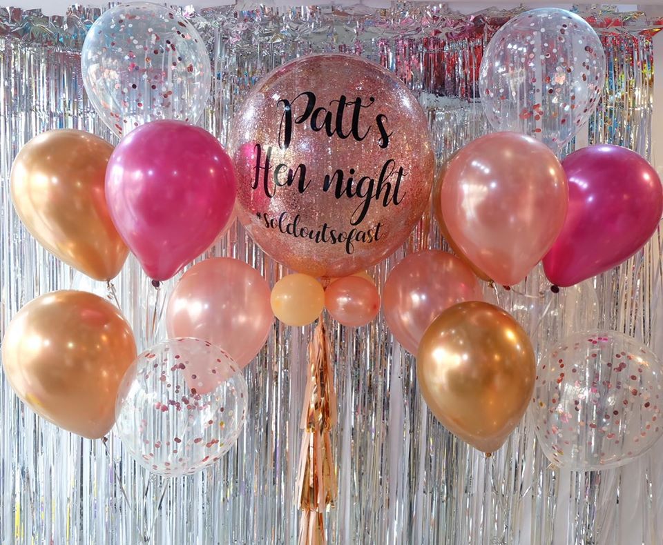 Balloon 24 -inch Rose gold & Pink Tone + 2 bunch / ลูกใหญ่ 24 นิ้ว 1 ลูก+ช่อ 8 ลูก(2ช่อ) โทนโรสโกล & ชมพู