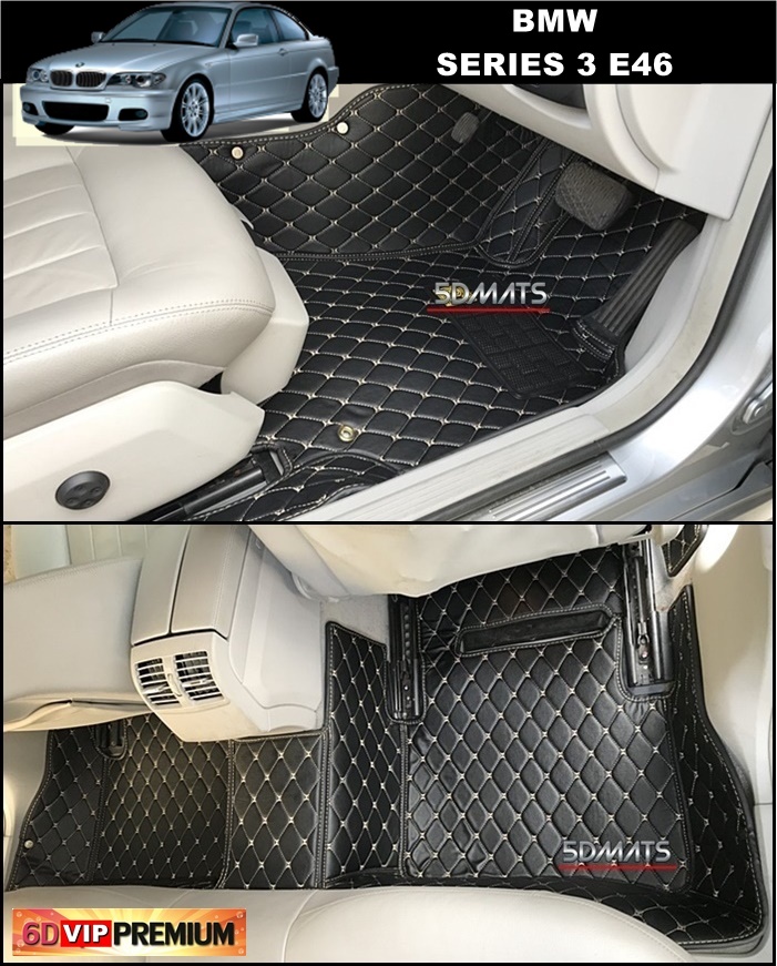 พรมปูพื้นรถยนต์BMW SERIES 3 E46 รุ่น6D VIP หนาพิเศษ 3 ชิ้น