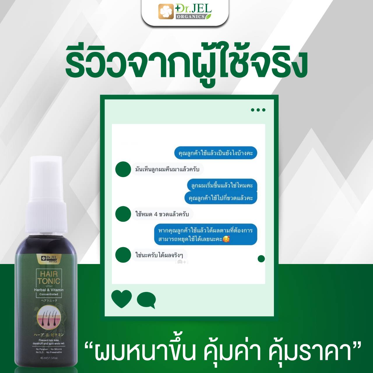 รีวิว ยาปลูกผม Dr.H 