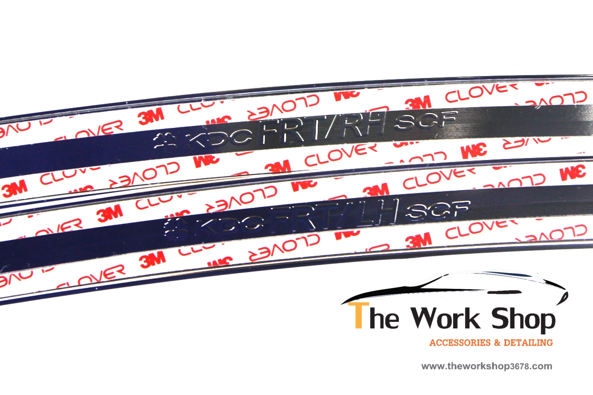 Luxury Door Visor / Ssangcarful for Korando ( ชุดโครเมี่ยมแต่งขอบกระจกด้านบน )