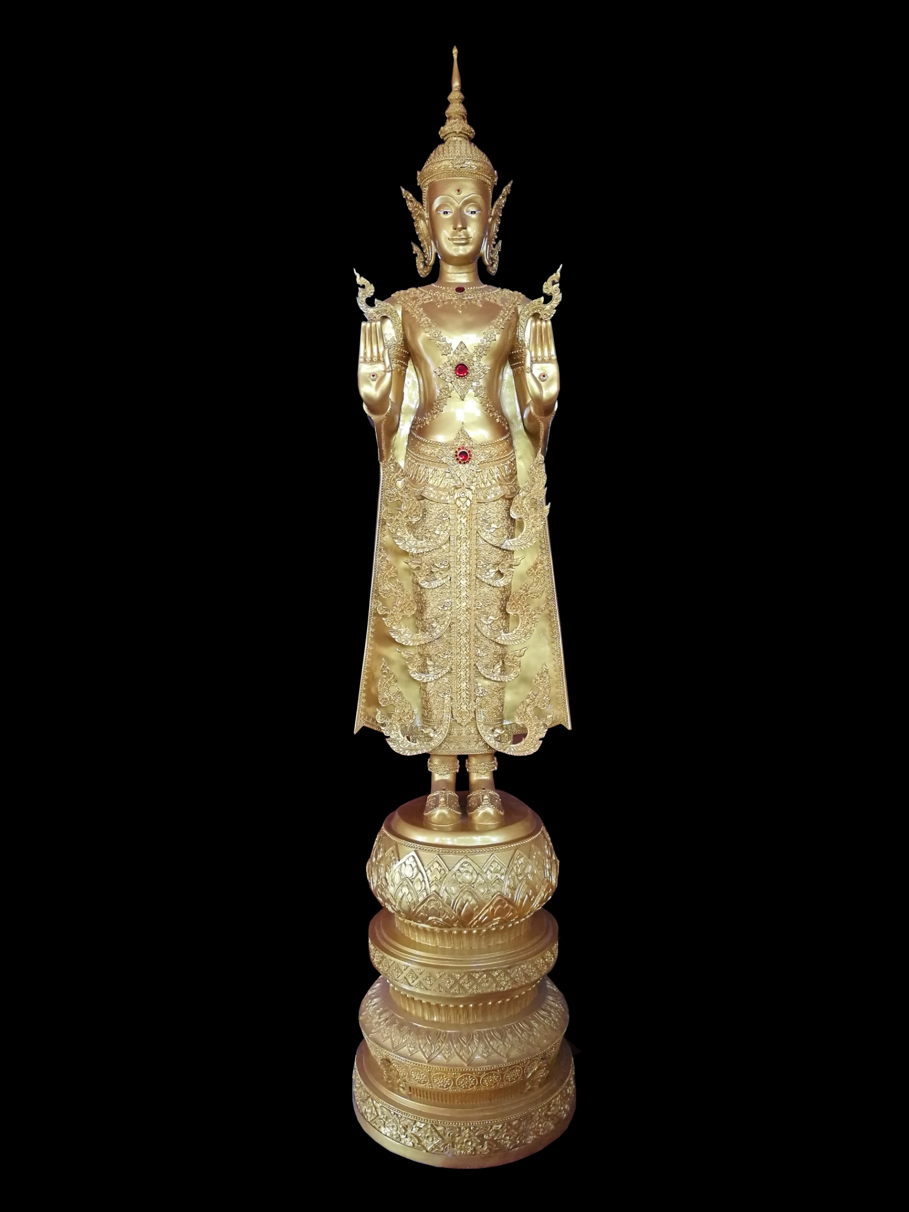 องค์ปฐมบรมจักรพรรดิ ปางห้ามสมุทร หน้าตัก 30 นิ้ว ขนาด 53x34x255 cm