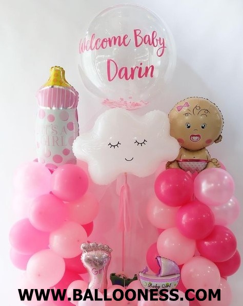 เซทลูกโป่งต้อนรับเด็ก ฐานตั้ง2ฐาน + ลูกโป่งลูกกลาง1ใบ + ก้อนเมฆ1ใบ