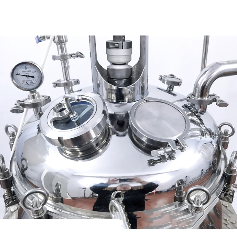 หม้อปฏิกรณ์สแตนเลสที่ใช้ไฟฟ้าในการทำความร้อน สำหรับการกลั่นและสกัด BSF double-layer stainless steel