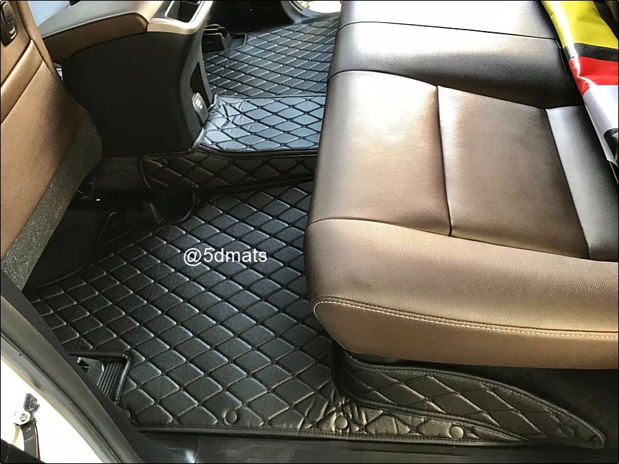 พรมปูพื้นรถยนต์6D TOYOTA FORTUNER LEGENDER 2020 พรม6D หนังpvcแท้ สีดำด้ายดำ เต็มคัน st