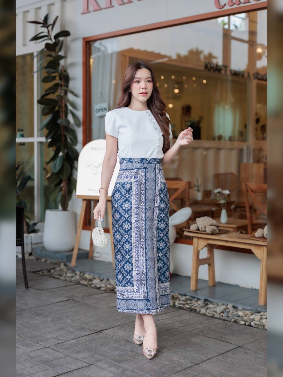 setเสื้อกับกระโปรงไทย