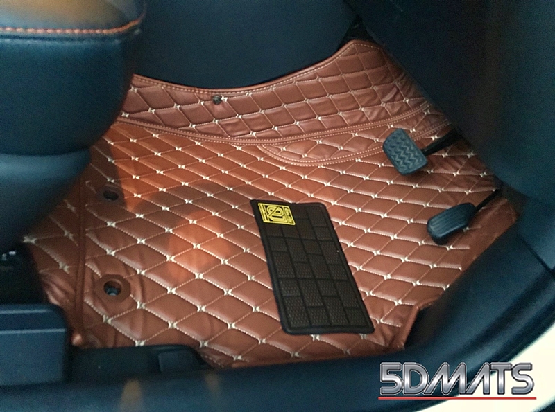 พรมปูพื้นรถยนต์6D TOYOTA SIENTA พรม6D QJ VIP หนาพิเศษ สีน้ำตาล เต็มคัน