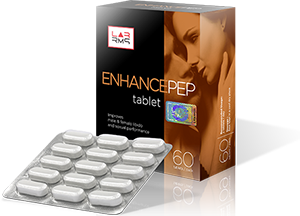 LAB R.M.S. ENHANCEPEP Tablets 60 tablets per pack เพิ่มประสิทธิภาพทางเพศและระบบป้องกันที่อาจทำให้เกิดการหย่อนสมรรถภาพทางเพศและความผิดปกติทางเพศได้ทั้งในชายและหญิง