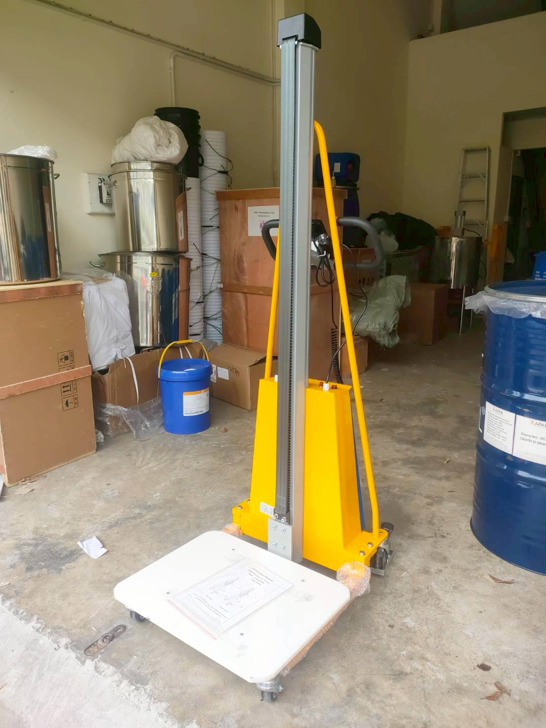 รถเข็นไฟฟ้า mini forklift workstation รถยก stacker ไฟฟ้า รุ่น 100kg/150kg.