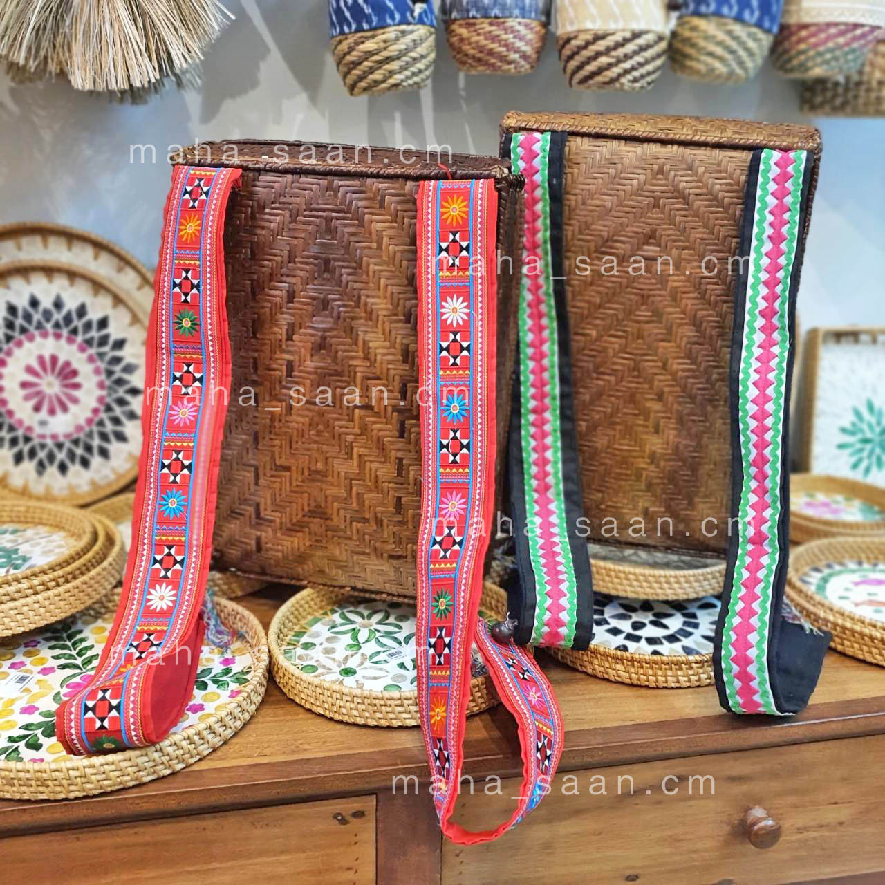 กระเป๋าเป้สานไม้ไผ่ สะพายหลัง Bamboo Backpack 🎋