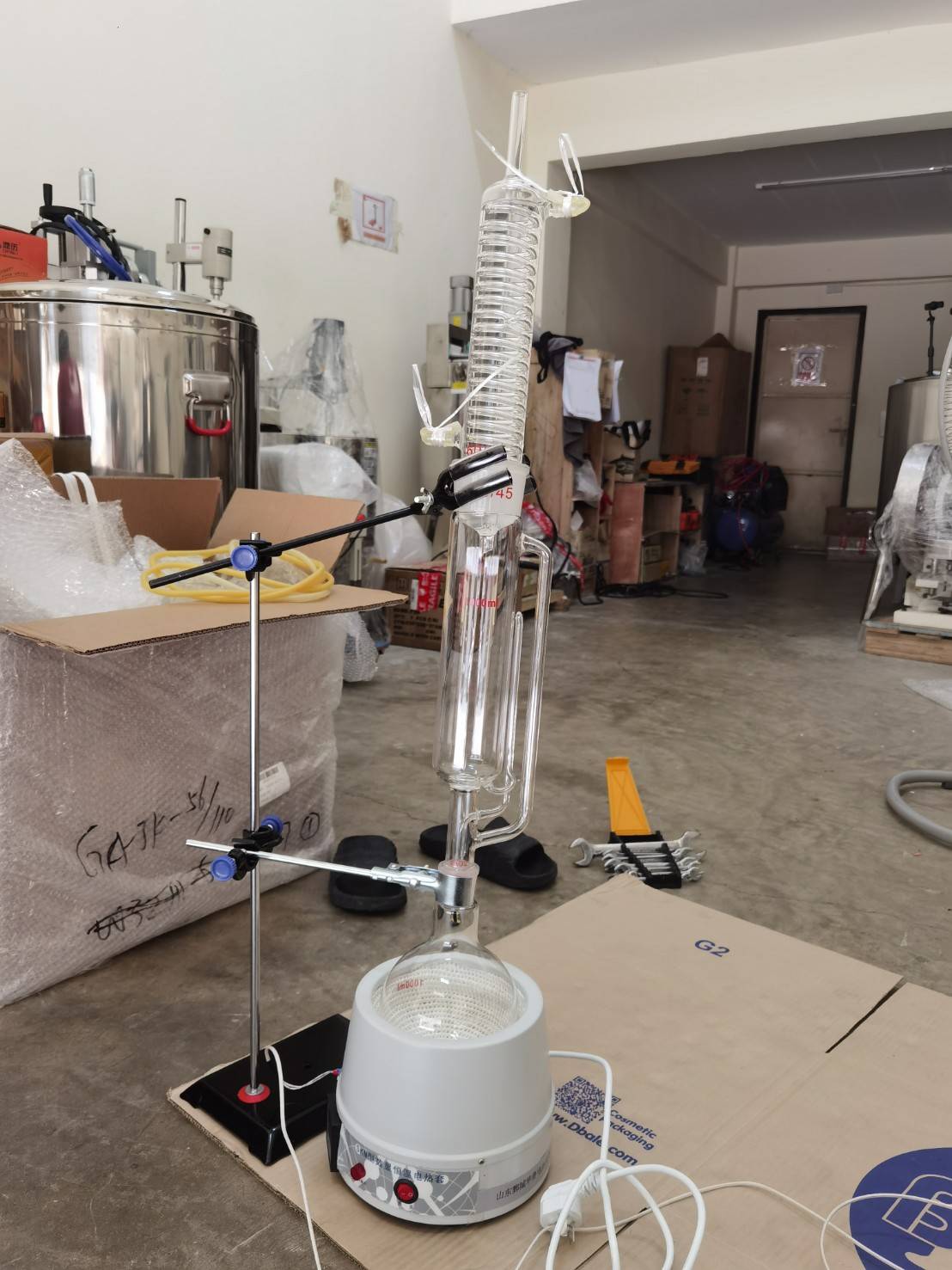 🌈HCH-01 เครื่องสกัดในห้องแล็บ สกัดน้ำมันหอมระเหย เครื่องกลั่นแก้ว เครื่องควบคุมความร้อนไฟฟ้า