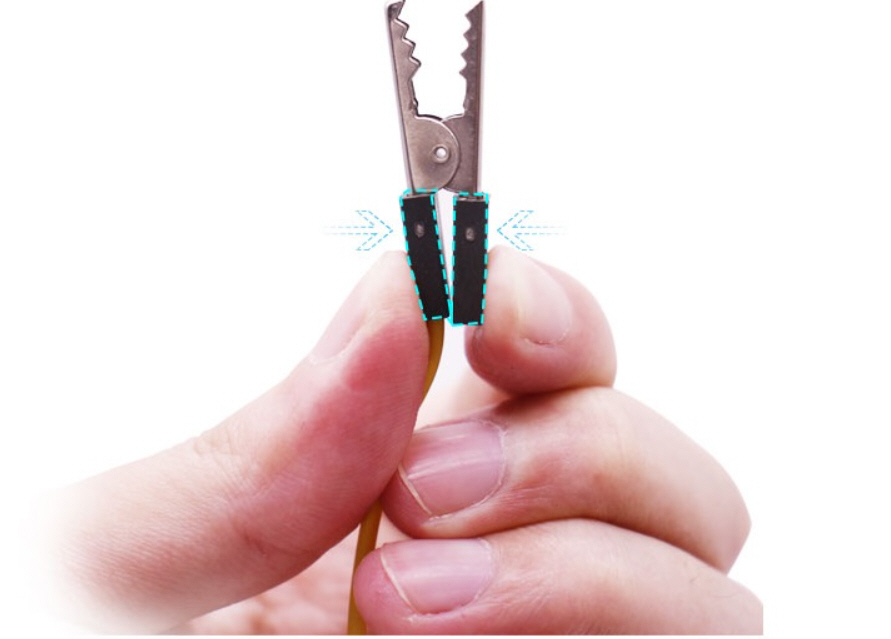สายไฟหัวคลิปปากจระเข้ 5 เส้นยาว 40 ซม. สำหรับทดลองกับแผงMicro:bit