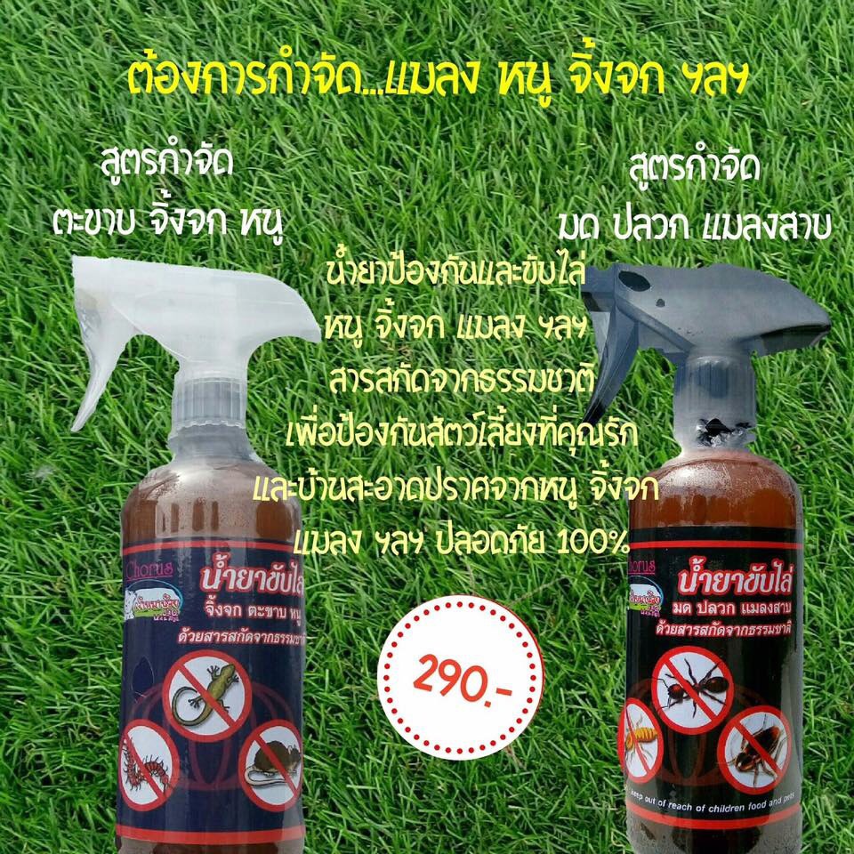 น้ำยาขับไล่แมลงสาบ หนู ฯลฯ