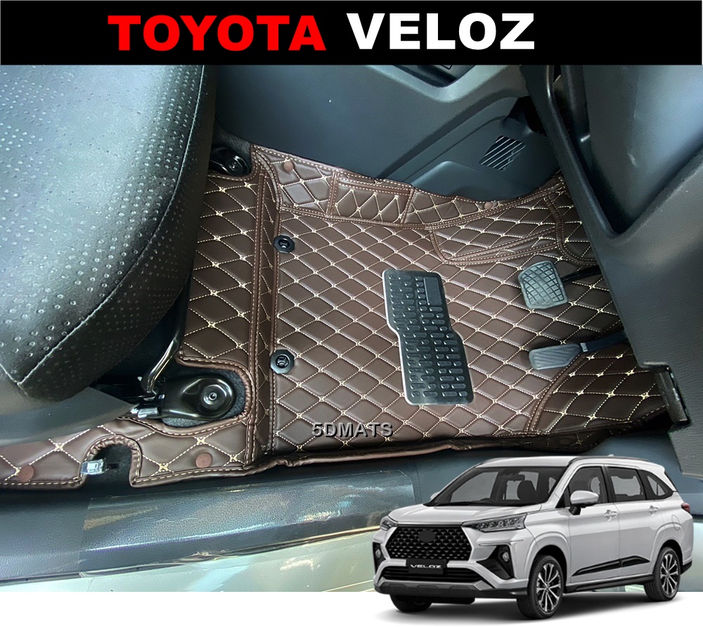 พรมปูพื้นรถยนต์ 6D TOYOTA VELOZ พรม6D โตโยต้า เวลอซ สวยงาม กันเปื้อน กันฝุ่น ได้ดี เข้ารูป เต็มคัน