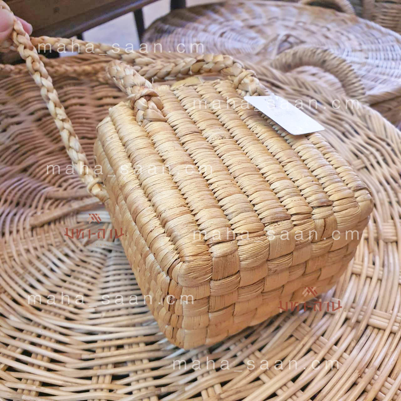 กระเป๋าสานผักตบชวา สะพายข้าง ใบจิ๋ว🌷