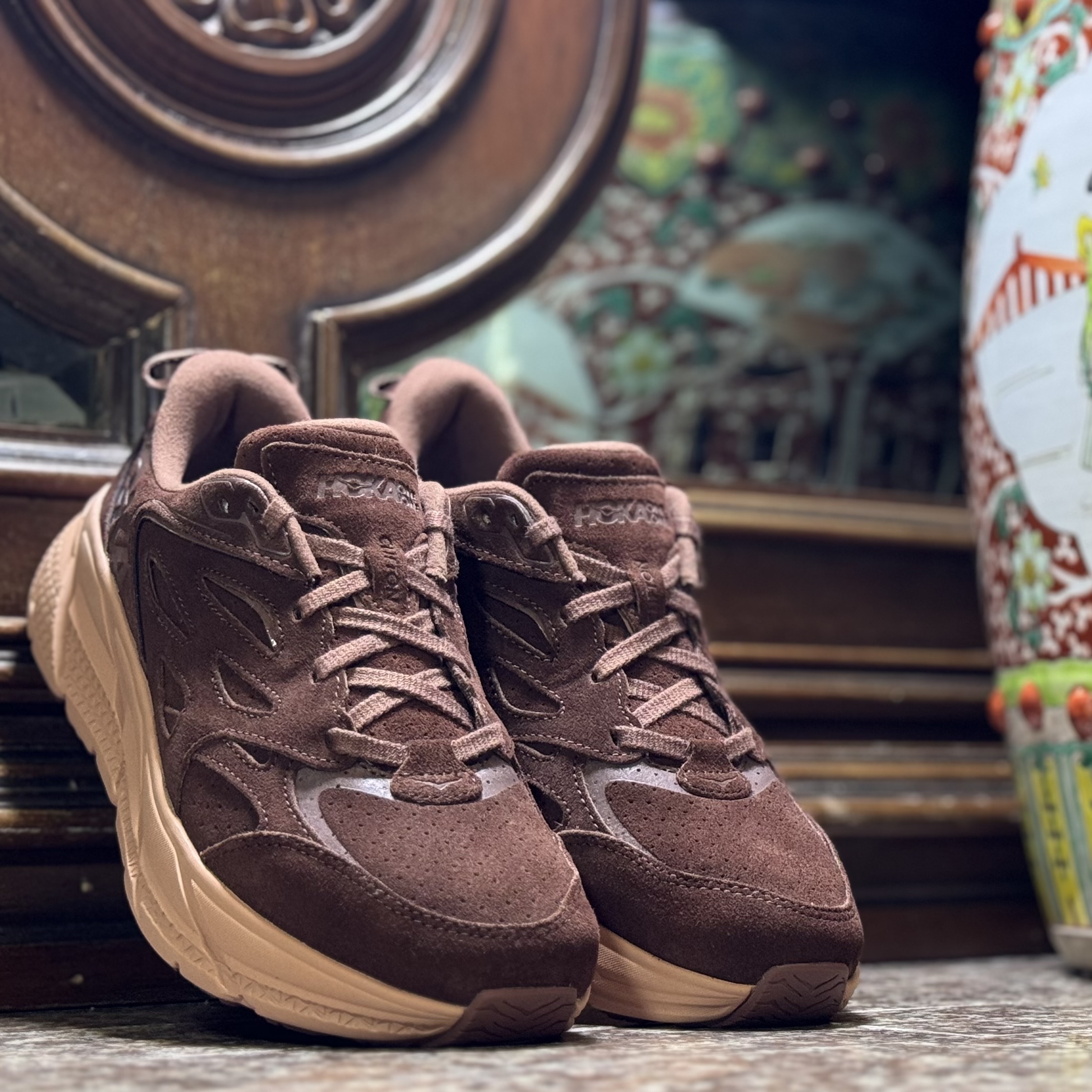 รองเท้า HOKA Clifton L Suede ‘Cappuccino’ (M9/9.5US)