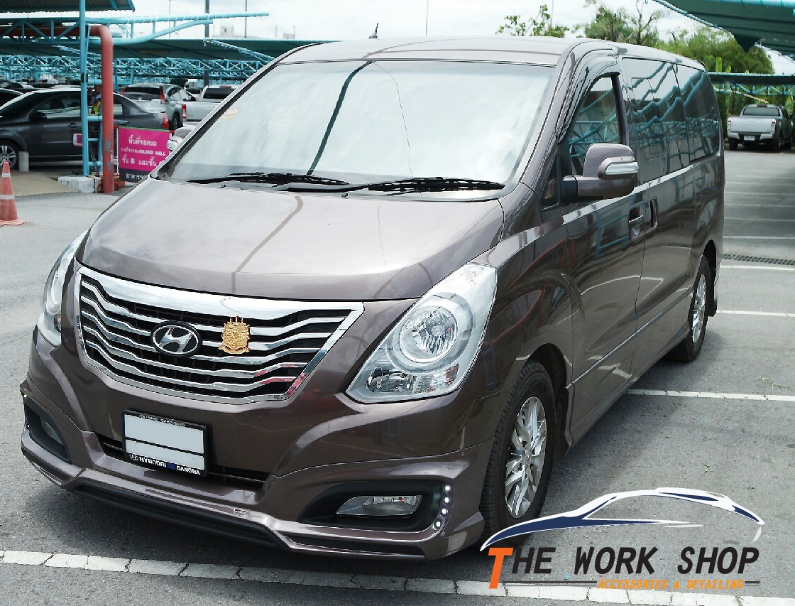 Front Skirt with LED + Rear Skirt For H-1 แบบ B (สเกิร์ตหน้าแบบมีไฟ LED+สเกิร์ตหลัง สำหรับ Hyundai H1 แบบ B)