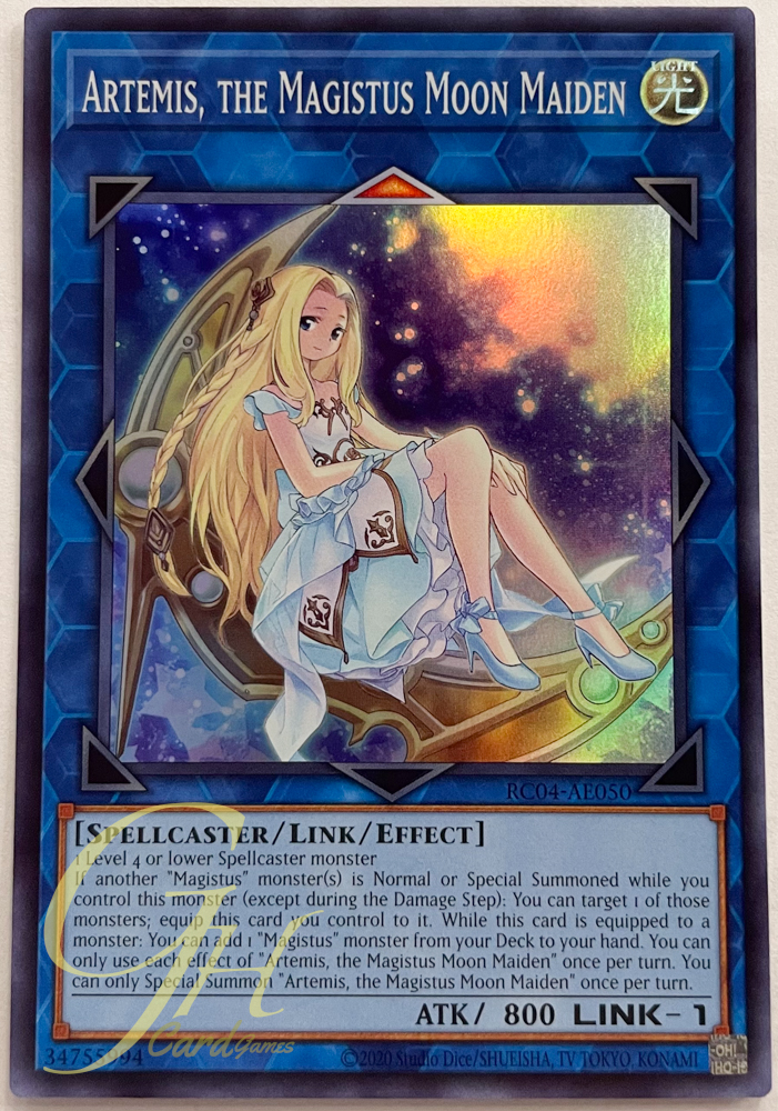 Yugioh [RC04-AE050] Artemis, the Magistus Moon Maiden (Super Rare)