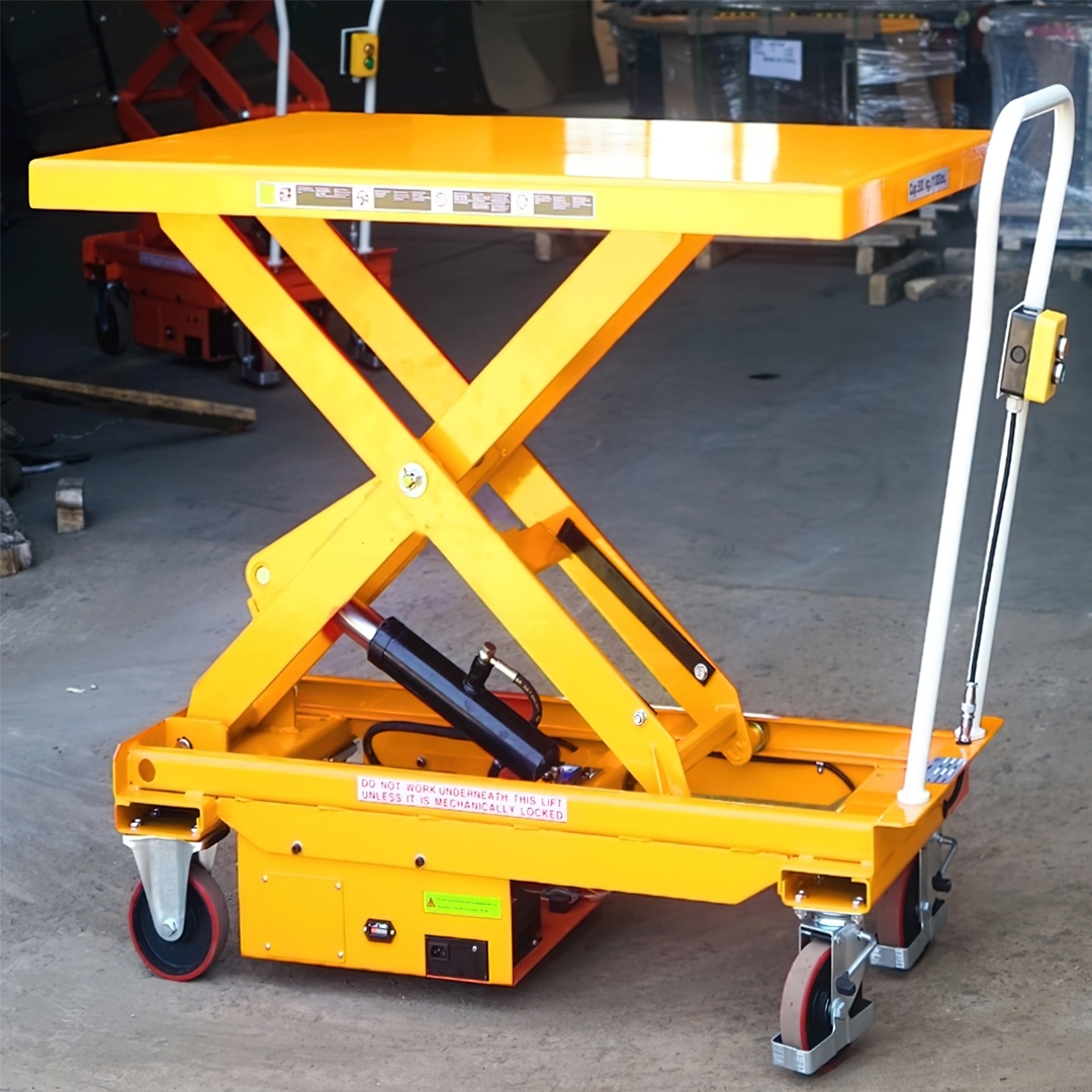 รถยกเคลื่อนที่ไฟฟ้า รถยกไฟฟ้า รถเข็นยกของไฟฟ้าแบบเข็น โต๊ะปรับระดับ รุ่น MN