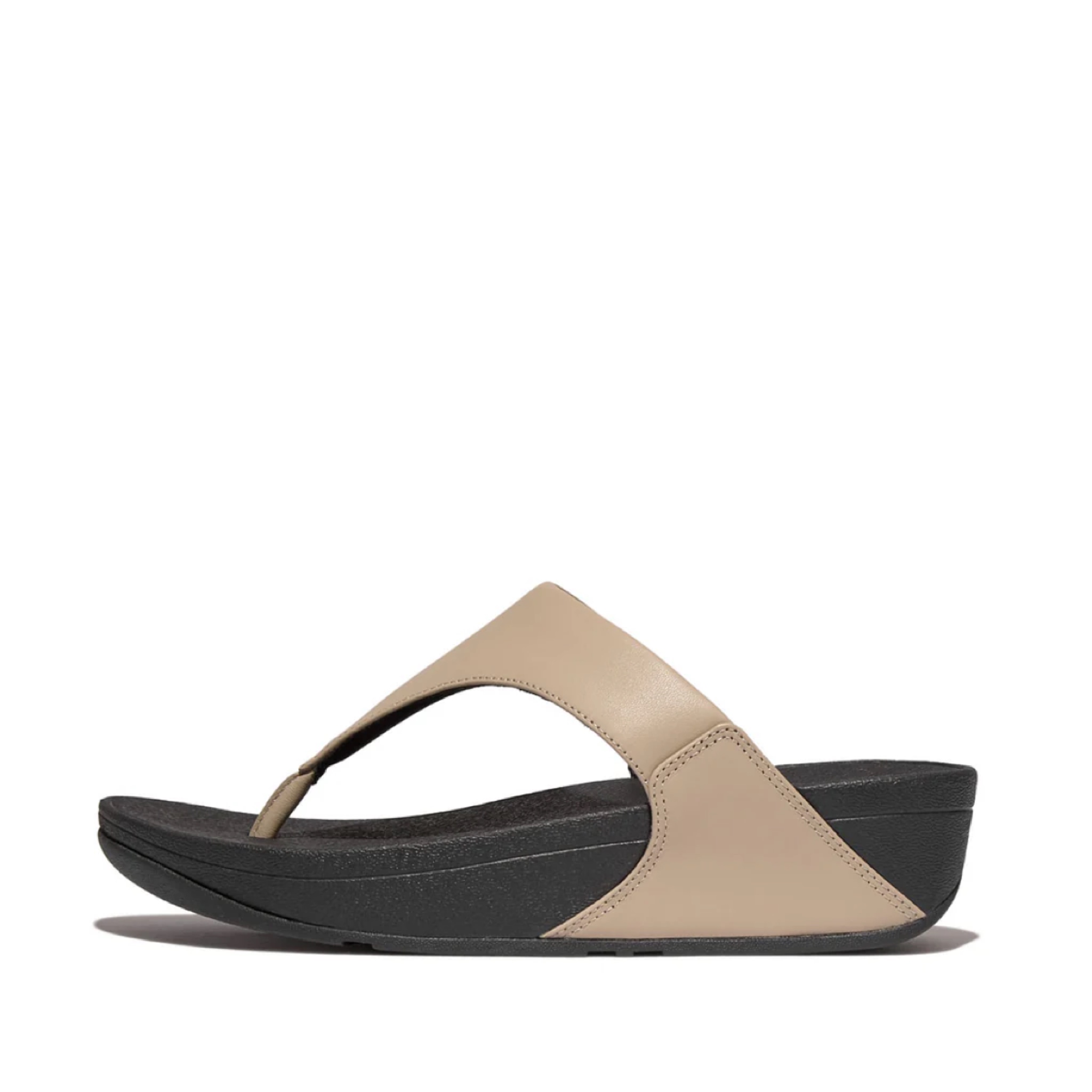 รองเท้า FitFlop Lulu Leather Toe-Post Women Sandals ‘LATTE’ (W7US)