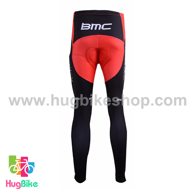 กางเกงจักรยานขายาวทีม BMC 16 (01) สีแดงดำ