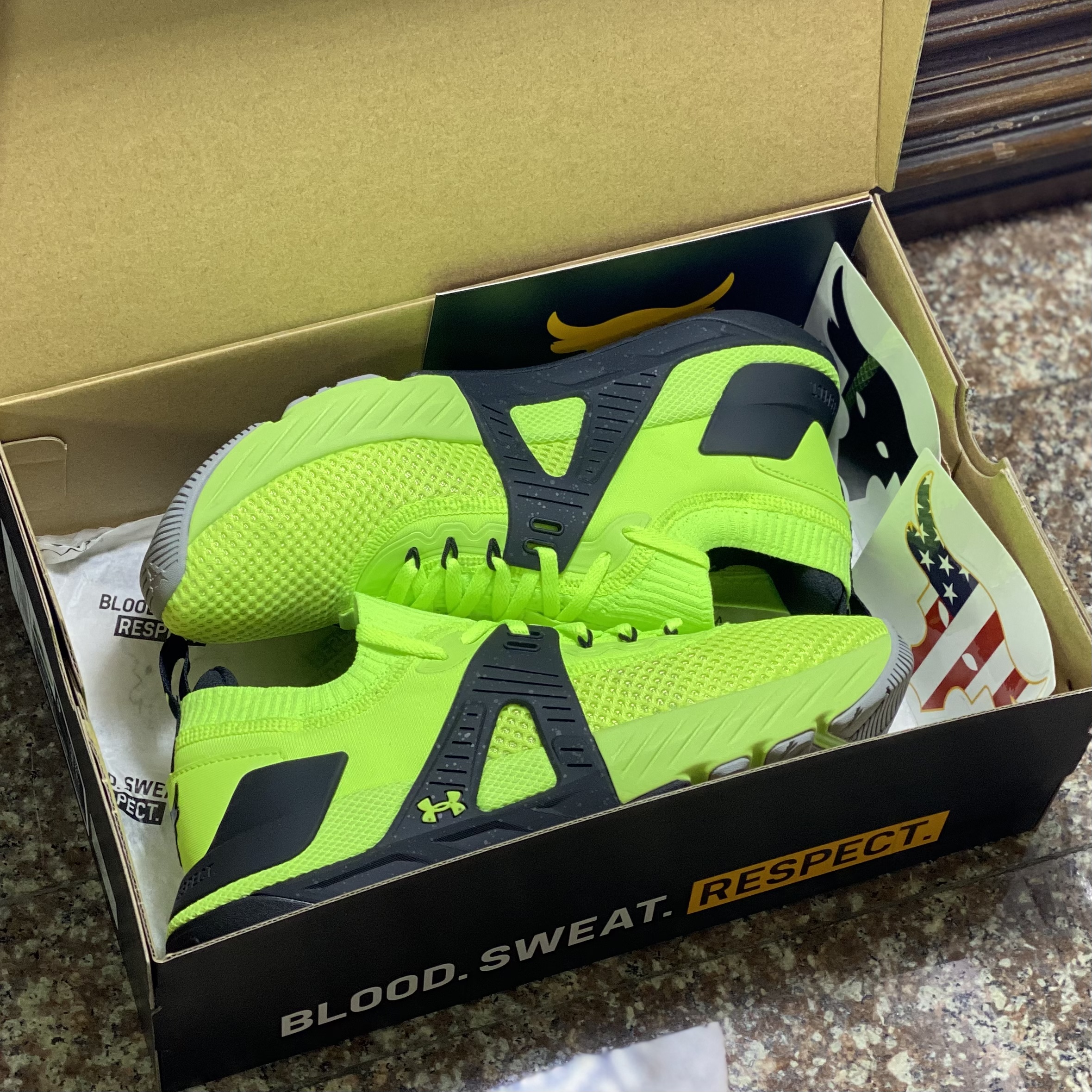 รองเท้าเทรนนิ่ง Under Armour Project Rock 4 ‘GREEN’ (M8US)