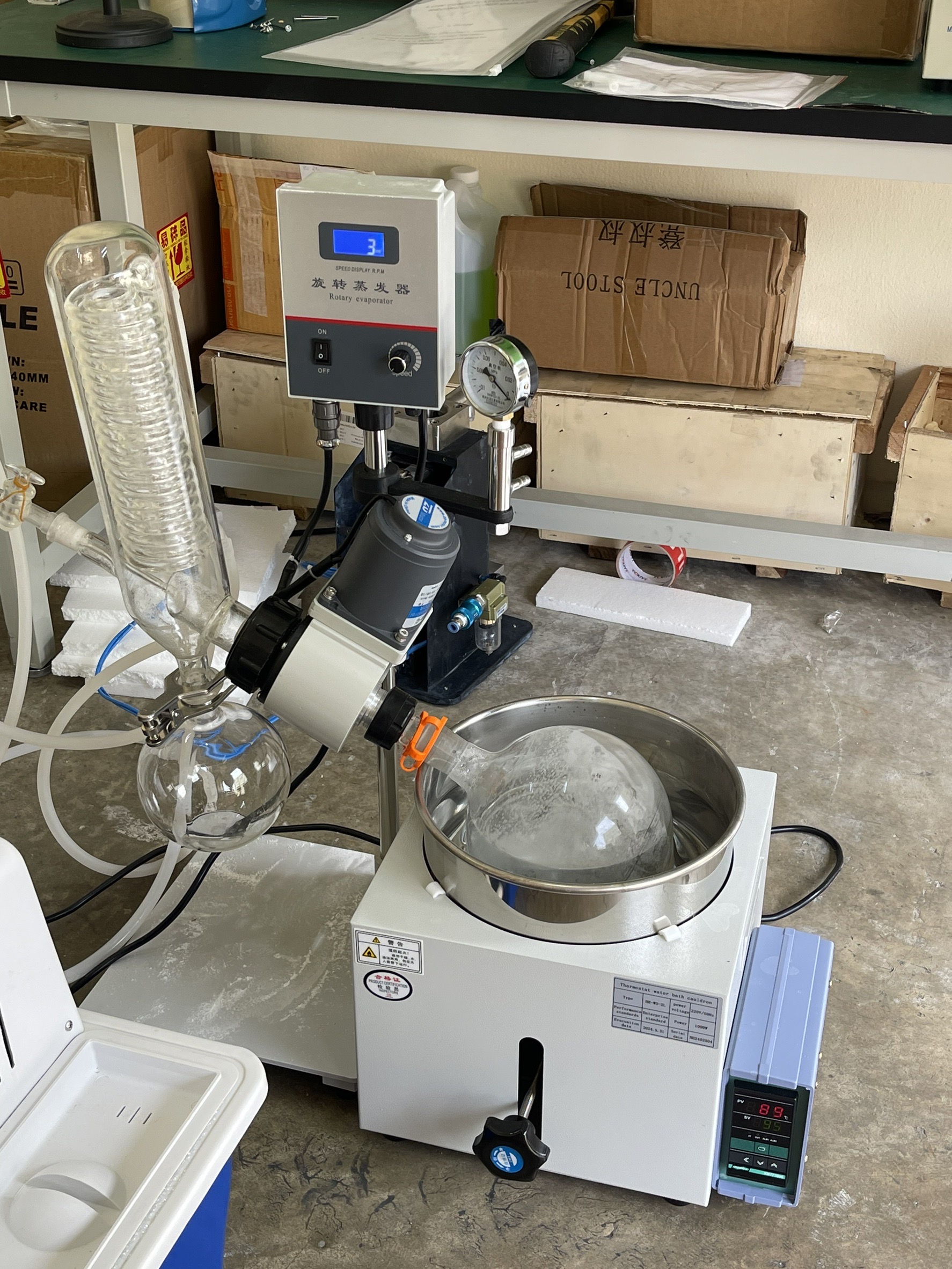 🌈เครื่องสกัด เครื่องกลั่นในห้องแล็บ สกัดน้ำมันหอมระเหย รุ่น RE-201D