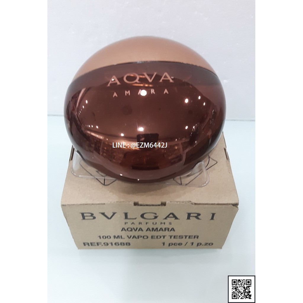 น้ำหอมแท้ BVLGARI AQVA AMARA FOR MEN EAU DE TOILETTE SPRAY 100 ML TESTER BOX ของใหม่ กล่องเทสเตอร์ ไม่เคยถูกฉีด
