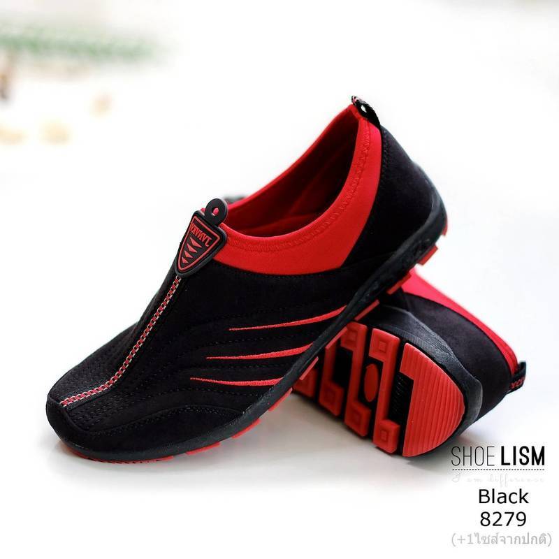 รองเท้าผ้าใบไร้เชือก ผ้ายืดหยุ่น