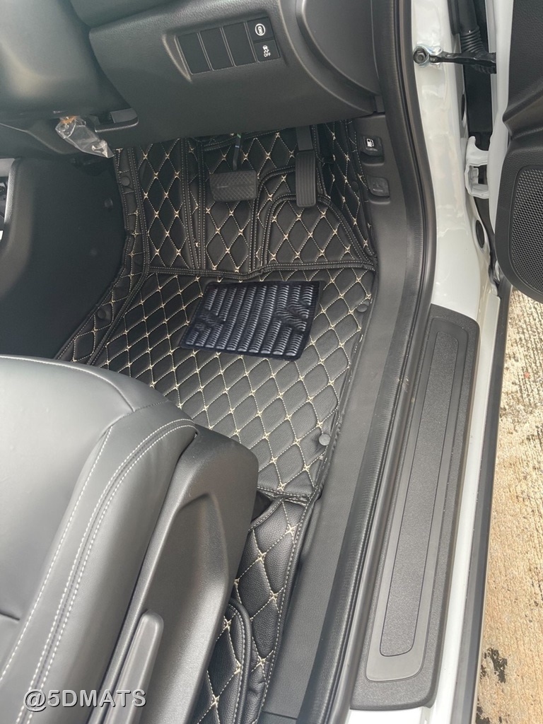 พรมปูพื้นรถยนต์ 6D HONDA BR-V 2023 พรม6D เกรดA เข้ารูป รวมแผ่นท้าย ปิดเบาะ เต็มคัน