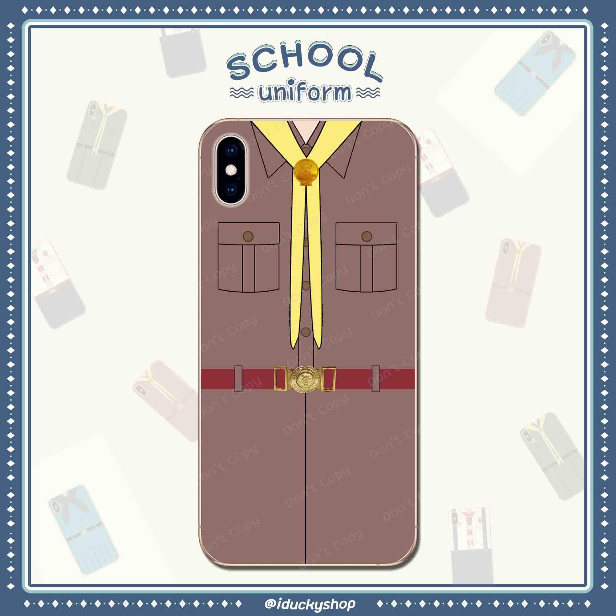 เคสสกรีนลายชุดนักเรียน เครื่องเเบบ Unifome - ชุดลูกเสือสามัญ