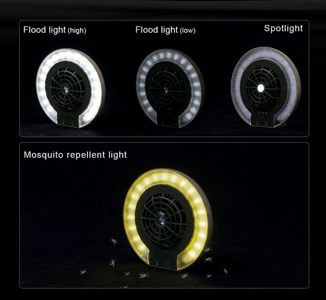 Portable Wild Land Disc Fan Light LED Camping Lantern