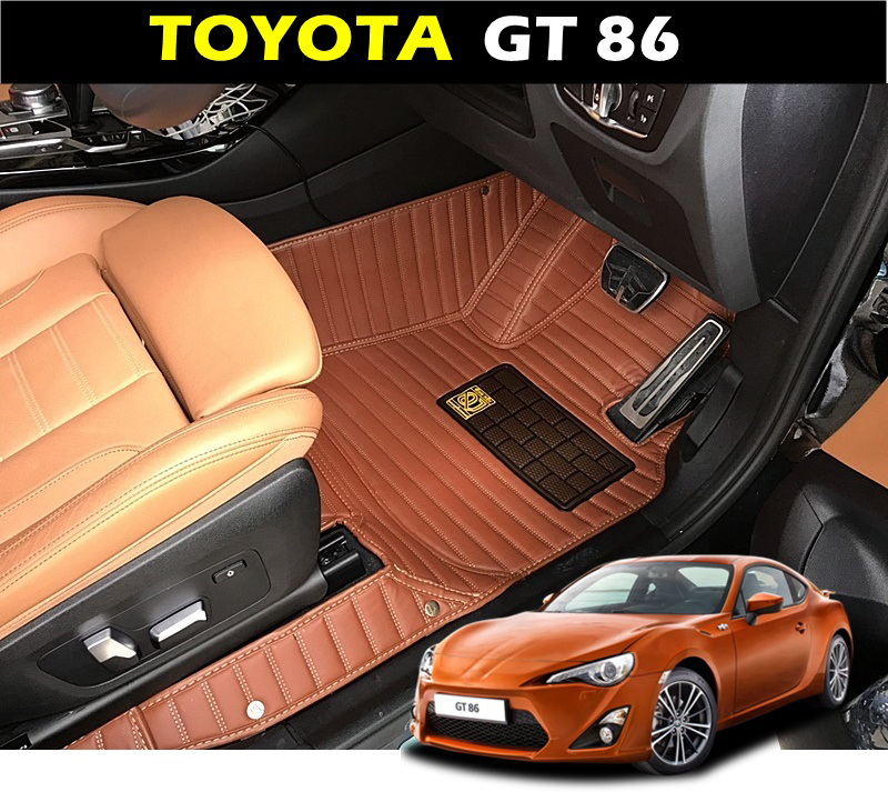 พรมปูพื้นรถยนต์ 5D TOYOTA GT 86 ปี 2012-2016 พรมหนังลายตรง เต็มคัน4ชิ้น+ท้าย (เเจ้งสีในเเชทได้นะคะ)
