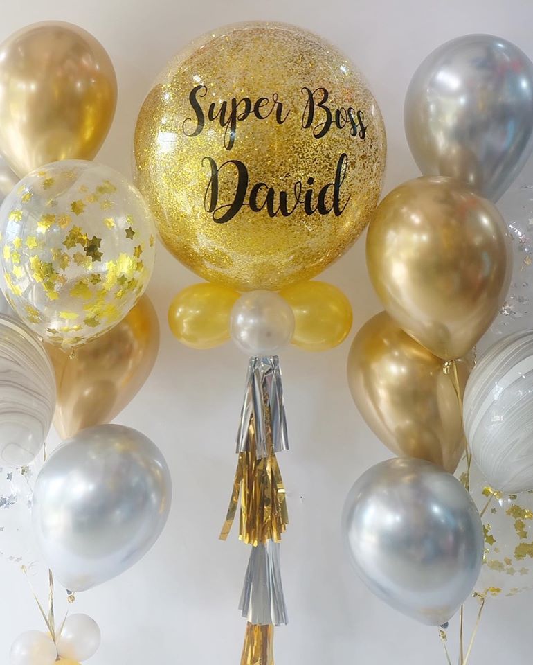 SET ลูกโป่งบอสยอดเยี่ยม Super Supreme Gold with Super Boss Balloon Set