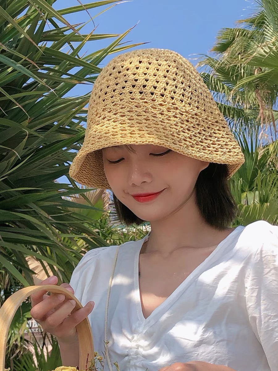 พร้อมส่งจากไทย หมวกบัคเก็ต หมวกถัก หมวกสาน หมวกเกาหลี🤎