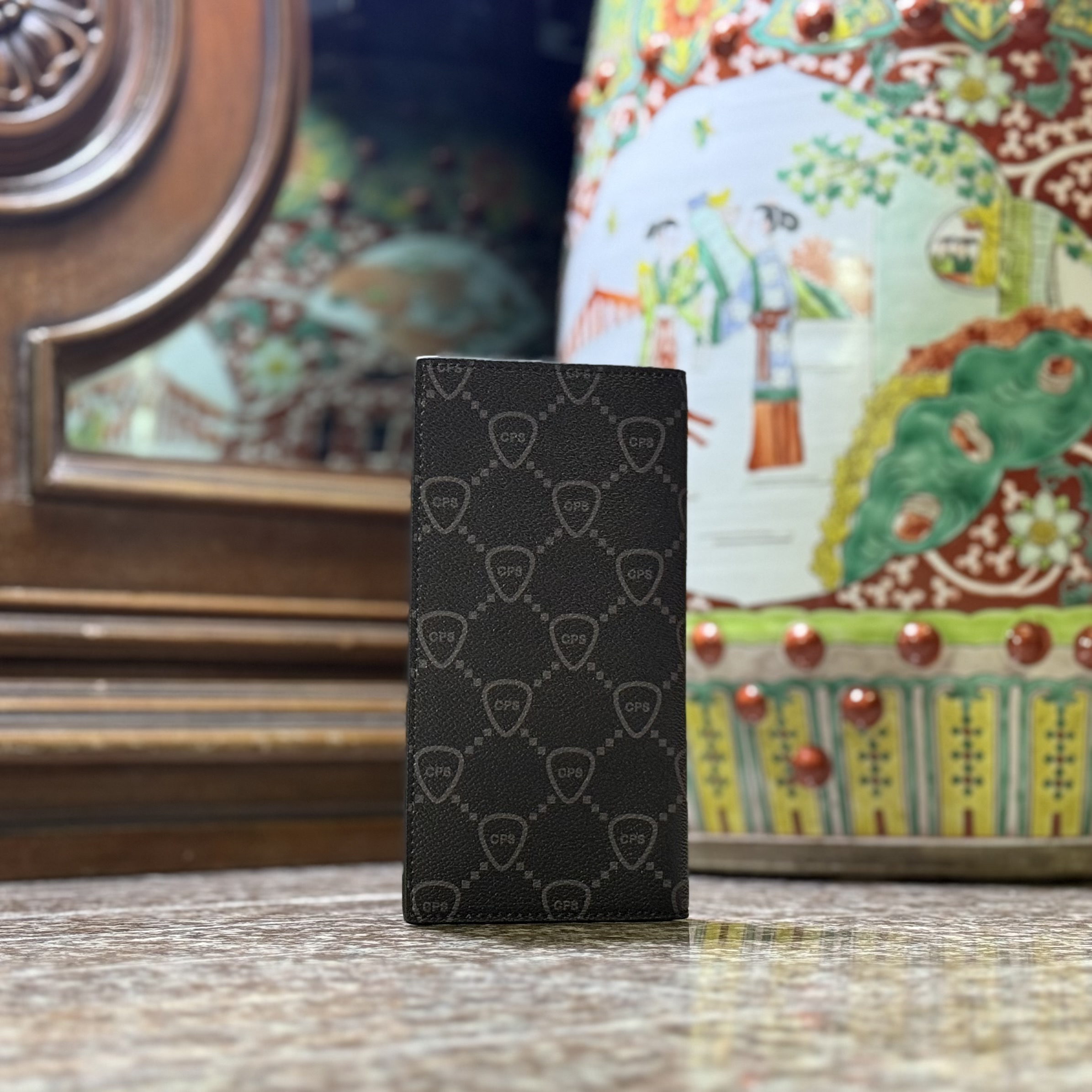 กระเป๋า CPS CHAPS Monogram Wallet ‘BLACK’