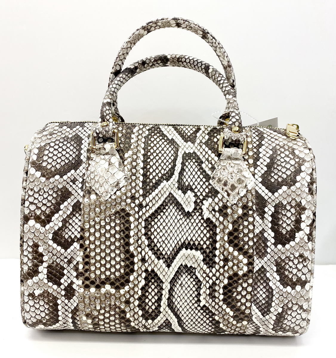 กระเป๋าถือหนังงูหลามแท้ มีสายสะพาย