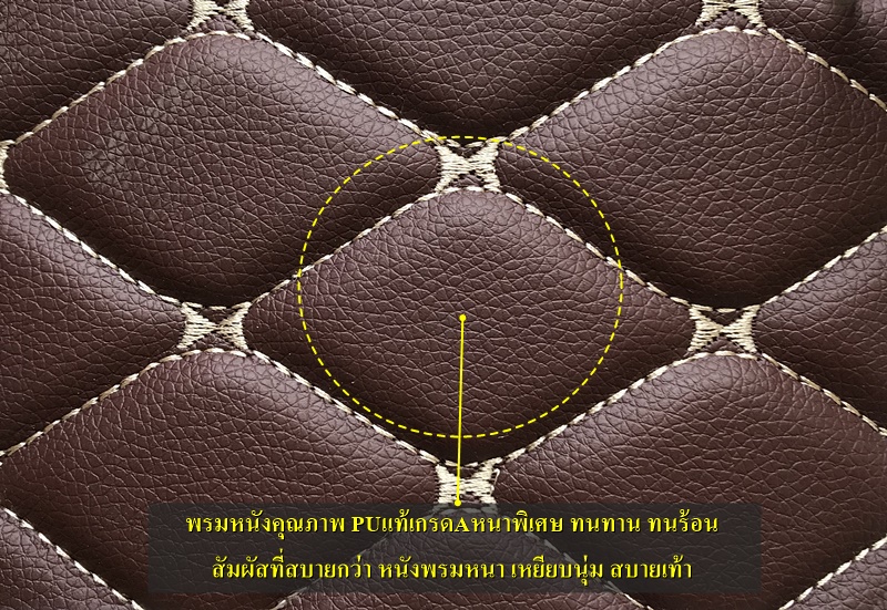 พรมปูพื้นรถยนต์6D JAZZ GK 2014-2019 สีกาแฟ รุ่นVIP 13มิล หนาพิเศษ 6ชิ้น