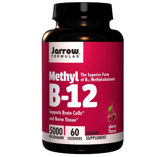 Jarrow Formulas, Methyl B-12, Cherry Flavor, 5000 mcg, 60 Lozenges