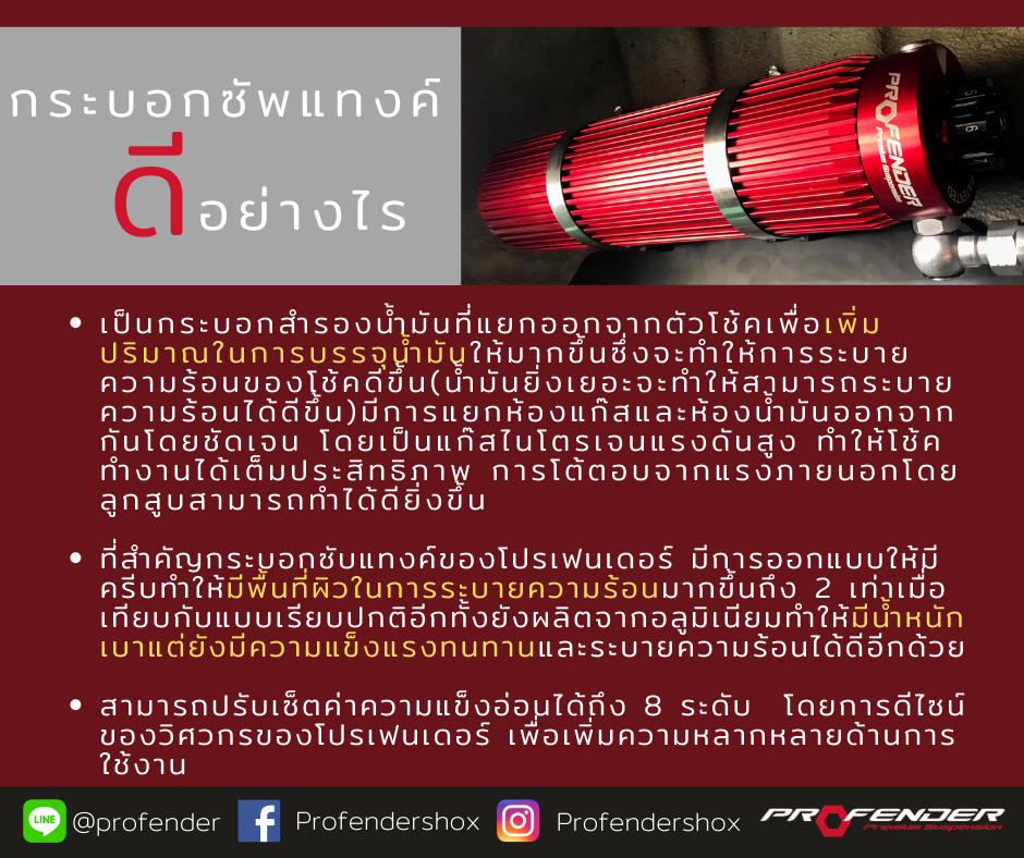 STEP9 ยางยนต์ จำหน่ายโช๊คคุณภาพ PROFENDER สำหรับกะบะบ SUV