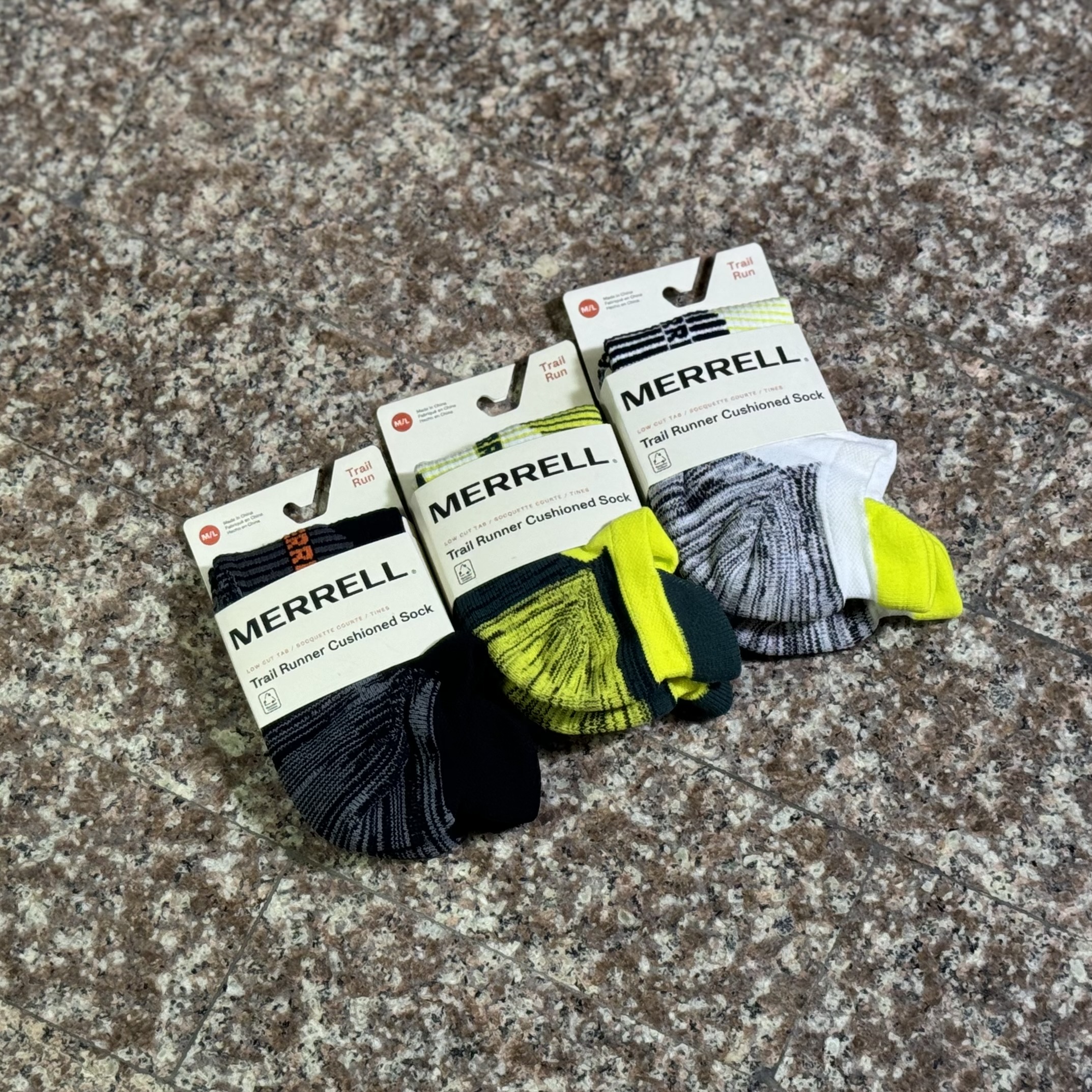 ถุงเท้าวิ่ง Merrell Trail Cushioned Running Socks ‘3สี‘ (S,M,L)