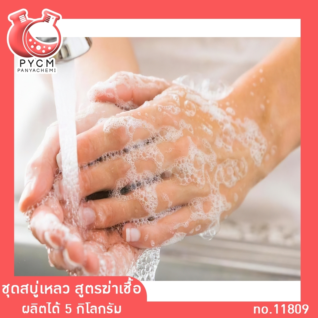 ✨ 11809 ชุดทำสบู่เหลวล้างมือ สูตรฆ่าเชื้อ (ผลิตได้ 5 กิโลกรัม)