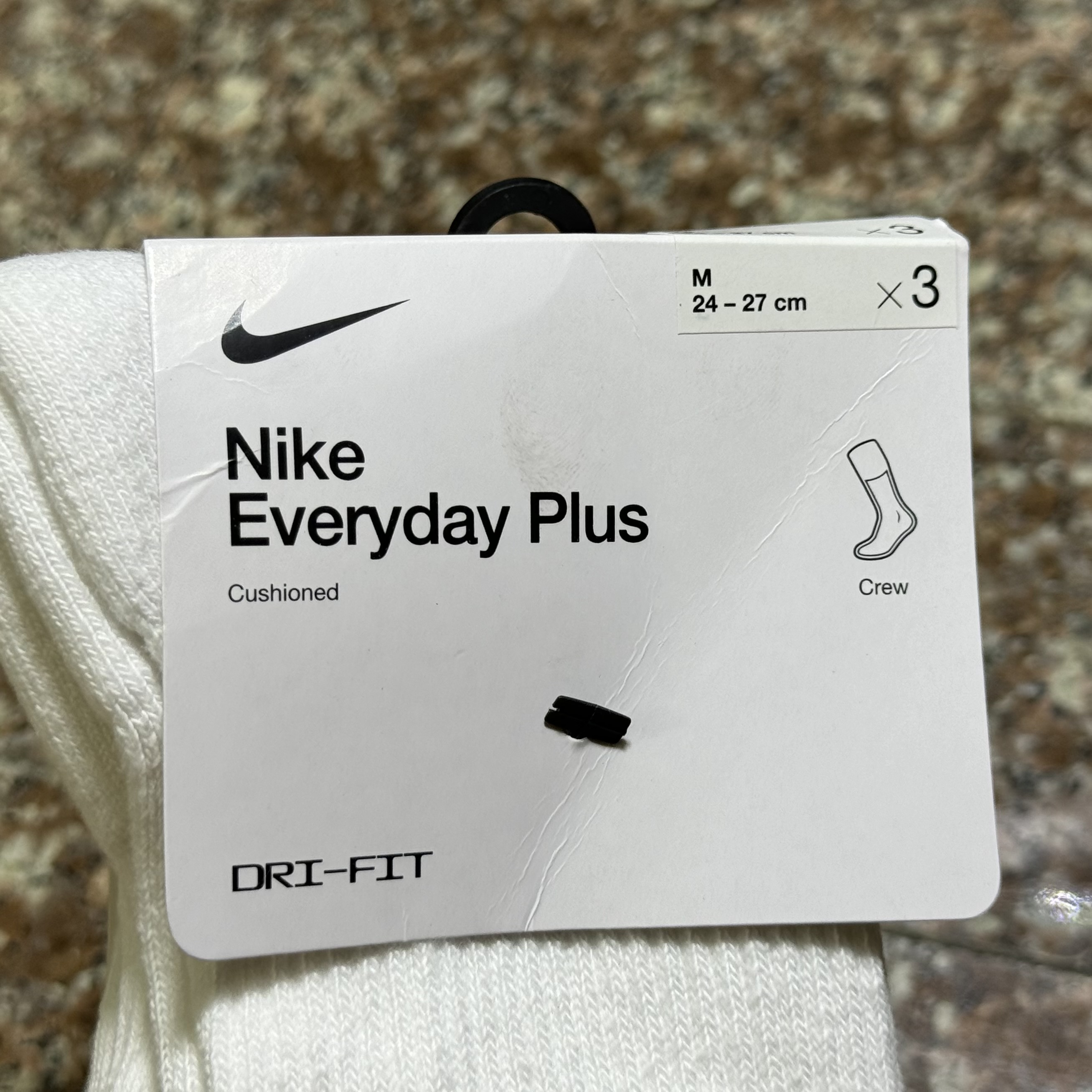 ถุงเท้า Nike EveryDay Plus Crew Socks #แพค3คู่ (S/M/L/XL)
